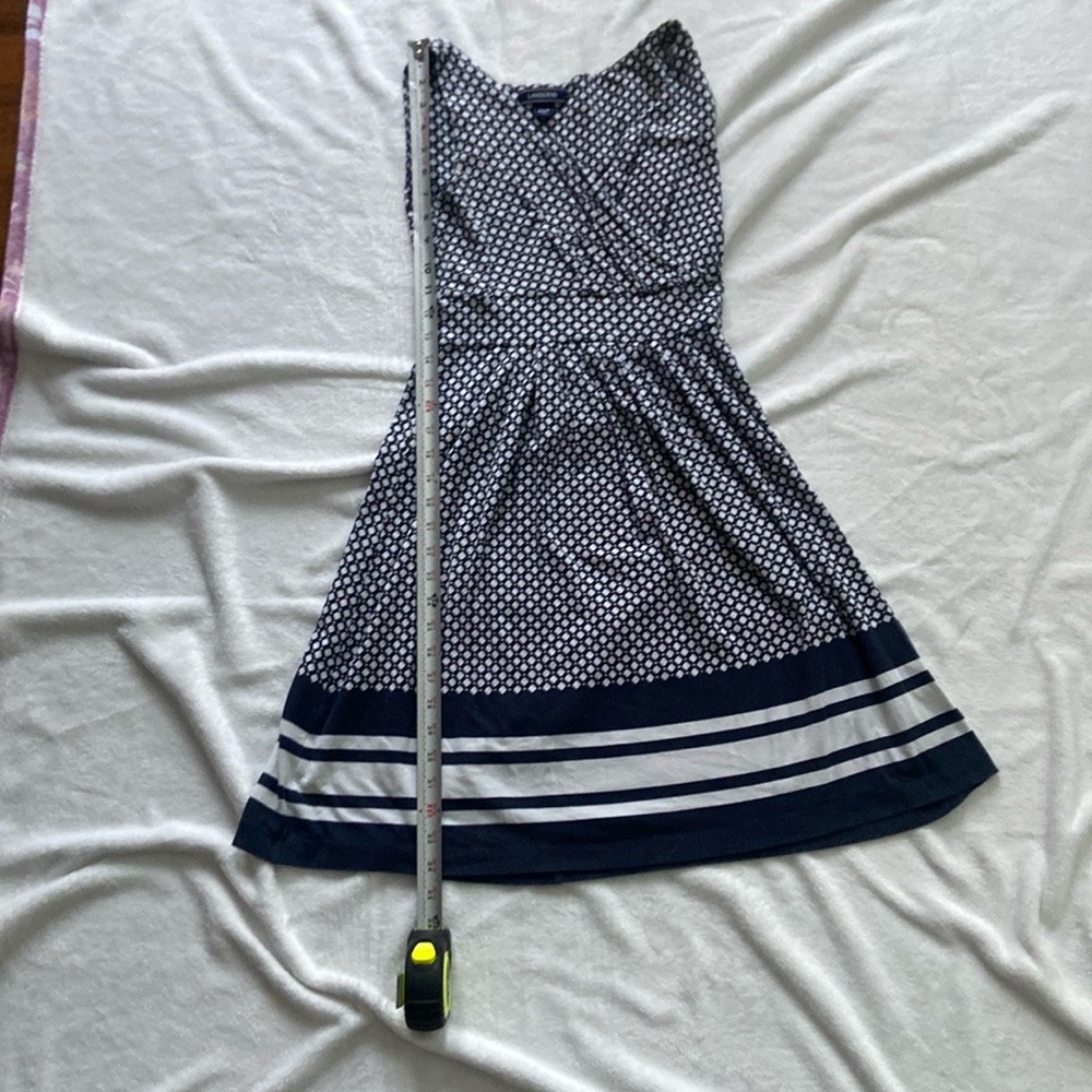 Lands’ End blue and white dress